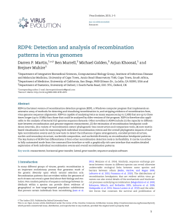 Detection and analysis of recombination patterns in virus genomes