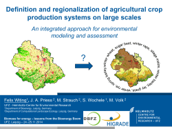 Definition and regionalization of agricultural crop production