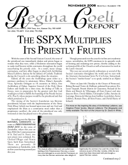 THE SSPX MULTIPLIES ITS PRIESTLY FRUITS