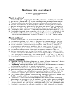 Godliness with Contentment