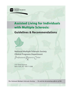 Guidelines for Assisted Living Residents with Multiple Sclerosis