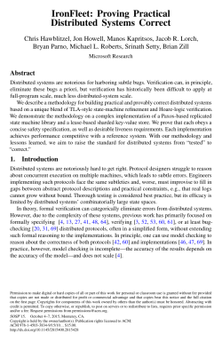 IronFleet: Proving Practical Distributed Systems Correct