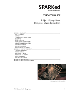 EDUCATOR GUIDE Subject: Django Fever Discipline