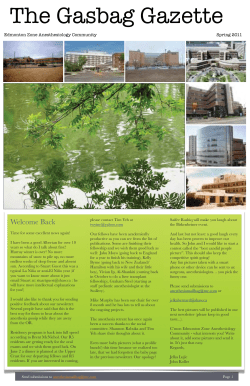 Anesthesia Newsletter Vol 2:1 spring new format- 2