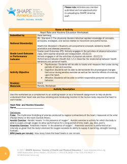 Heart Rate - SHAPE America