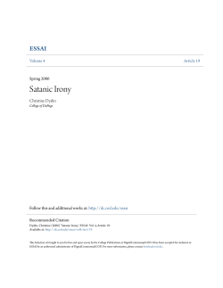 Satanic Irony - DigitalCommons@COD