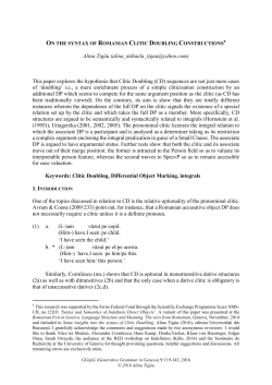 Alina Tigău () This paper explores
