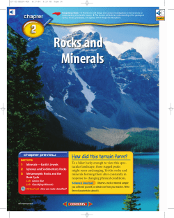 Chapter 2: Rocks and Minerals