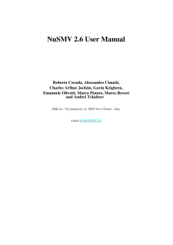 NuSMV 2.6 User Manual