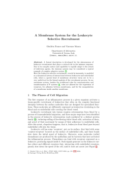 A Membrane System for the Leukocyte Selective Recruitment