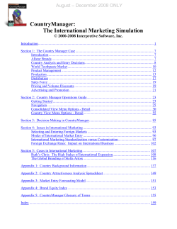 The International Marketing Simulation