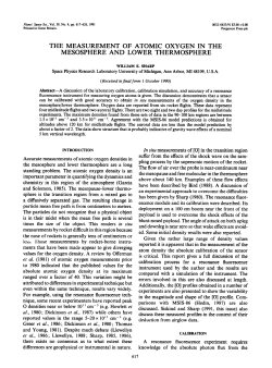 the measurement of atomic oxygen - Deep Blue