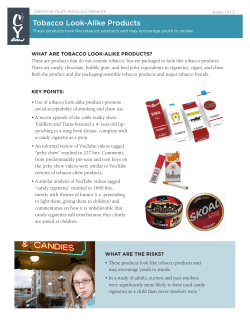Tobacco Look-Alike Products - California Youth Advocacy Network