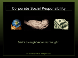 Corporate Social Responsibility