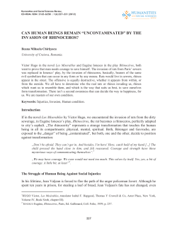 can human beings remain &ldquo;uncontaminated&rdquo; by the invasion of