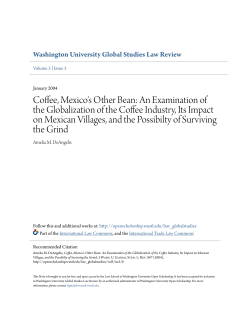 Coffee, Mexico`s Other Bean - Washington University Open