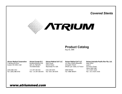 Product Catalog - Atrium Medical