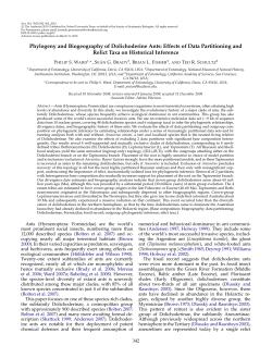 Phylogeny and Biogeography of Dolichoderine