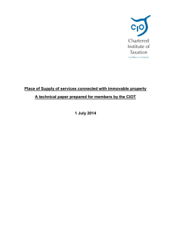 Place of Supply of services connected with immovable property A