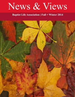 Baptist Life Association | Fall + Winter 2014