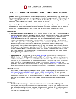 2016/2017 Connect and Collaborate Grants