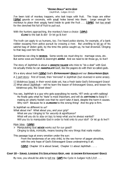 Jephthah Judges 10-12