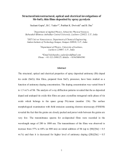 Structural/microstructural, optical and electrical investigations