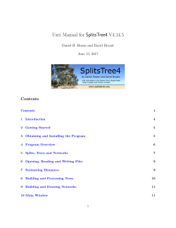 Manual. - Algorithms in Bioinformatics