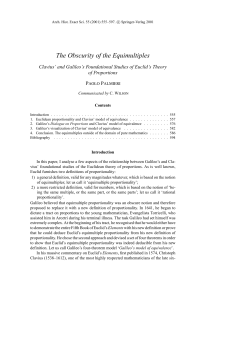 The Obscurity of the Equimultiples