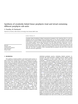 Synthesis of covalently linked linear porphyrin triad and tetrad