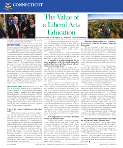 The Value of a Liberal Arts Education