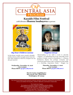 Kazakh Film Festival - The George Washington University