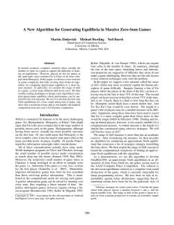 A New Algorithm for Generating Equilibria in