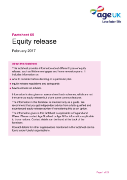 Equity release