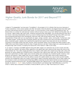 Higher Quality Junk Bonds for 2017 and Beyond???