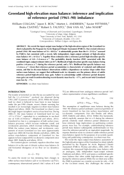 Greenland high-elevation mass balance: inference