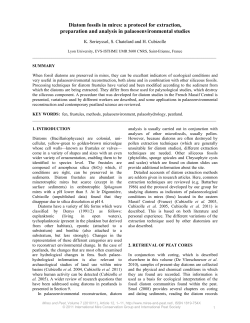 Diatom fossils in mires: a protocol for extraction