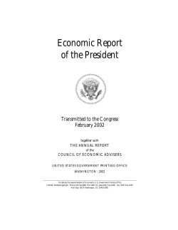 Economic Report of the President - 2002