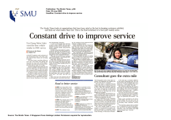 Constant drive to improve service