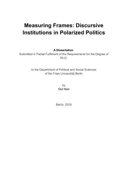 Measuring Frames: Discursive Institutions in Polarized Politics