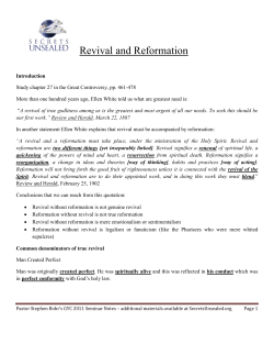 Revival and Reformation