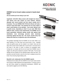 KOENIC hot air brush makes women`s hearts beat faster