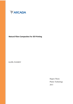 Natural Fibre Composites For 3D Printing