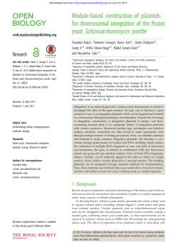 Module-based construction of plasmids for chromosomal integration
