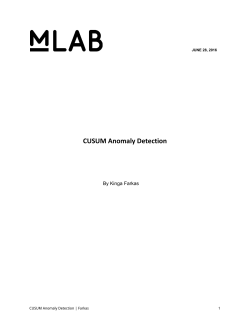 CUSUM Anomaly Detection - M-Lab