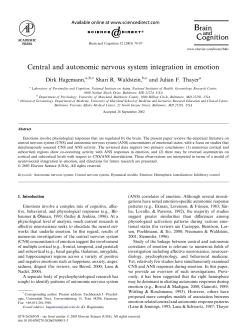 Central and autonomic nervous system integration in emotion