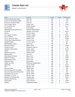 Custom Quiz List - Volusia County Schools