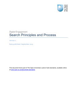 OU search principles and process
