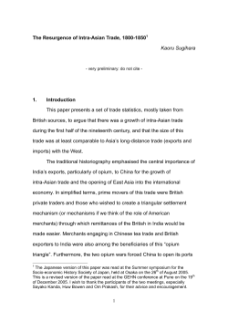 The Resurgence of Intra-Asian Trade, 1800-1850