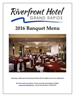 2016 Banquet Menu